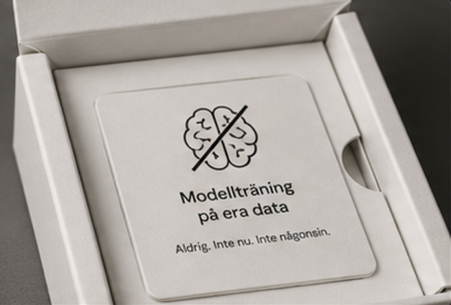 Öppnad Siv-kartong med kort: Modellträning på era data. Aldrig. Inte nu. Inte någonsin.